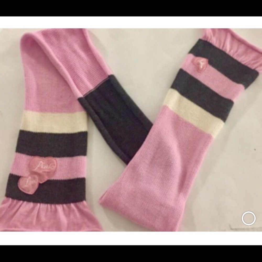 PINK by Toria secret divine knit striped scarf